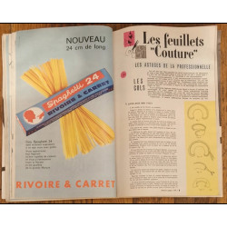 Modes et travaux N°64 avec 3 patrons + 2 suppléments 1964 vintage