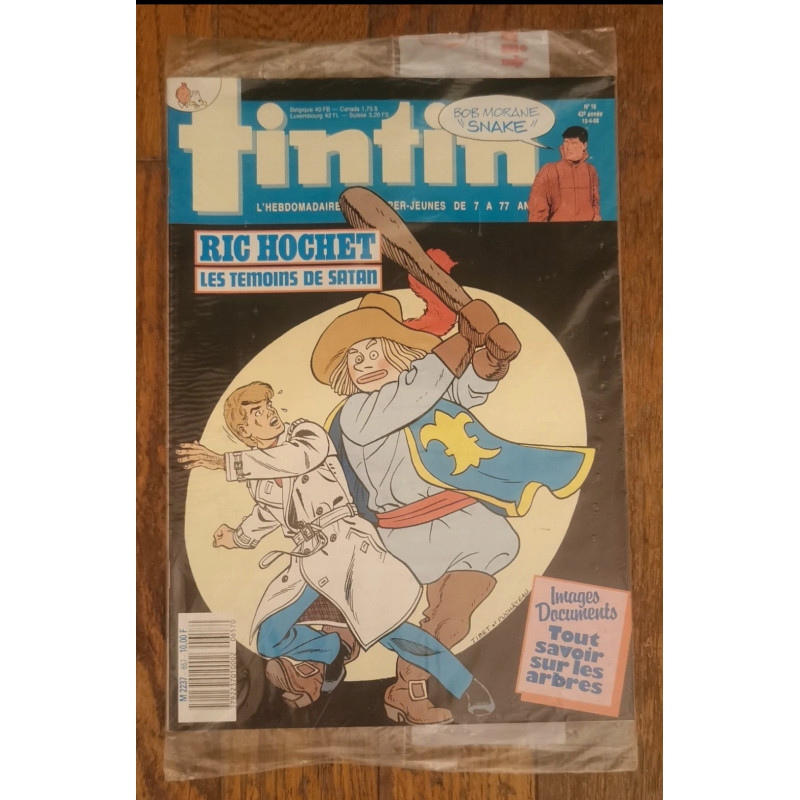 Tintin magazine N°16 sous blister 1988 vintage