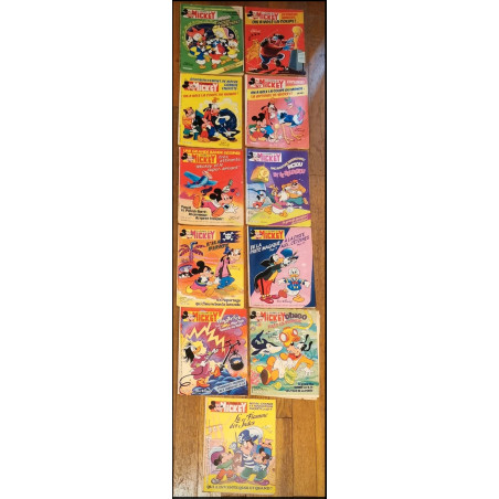 Lot de 11 anciens Journaux de Mickey Début Années 80 vintage