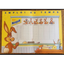 Journal de Mickey N°2012 avec 4 fiches + dépliant Nesquik 1990 vintage