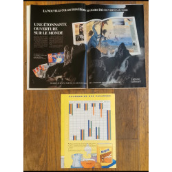 Journal de Mickey N°2012 avec 4 fiches + dépliant Nesquik 1990 vintage