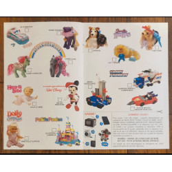 Journal de Mickey N°1998 avec 4 fiches + dépliant jouets 1990 vintage