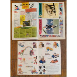 Journal de Mickey N°1998 avec 4 fiches + dépliant jouets 1990 vintage