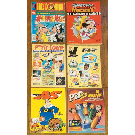 Lot de 6 anciens magazines vintage