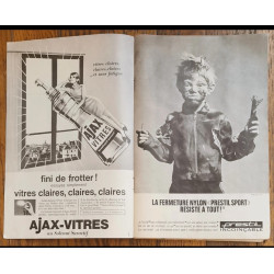 Modes et travaux N°784 avec 3 Patrons + Supplément 1966 vintage
