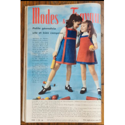 Modes et travaux N°784 avec 3 Patrons + Supplément 1966 vintage