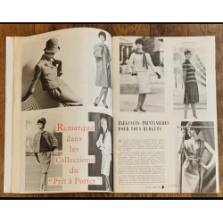 Modes et travaux N°722 avec 2 Patrons + Supplément 1961 vintage