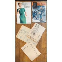 Modes et travaux N°758 avec 3 Patrons + Supplément 1964 vintage