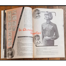 Modes et travaux N°758 avec 3 Patrons + Supplément 1964 vintage