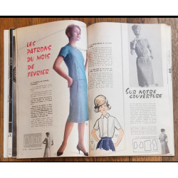 Modes et travaux N°758 avec 3 Patrons + Supplément 1964 vintage