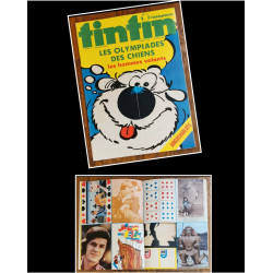 Tintin l'hebdoptimiste N°3 - Poster + Fiches 1973 vintage