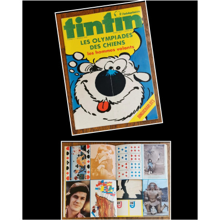 Tintin l'hebdoptimiste N°3 - Poster + Fiches 1973 vintage