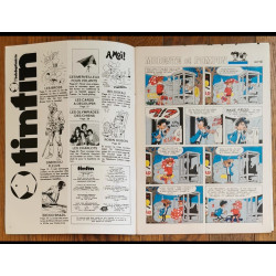 Tintin l'hebdoptimiste N°3 - Poster + Fiches 1973 vintage