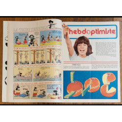 Tintin l'hebdoptimiste N°3 - Poster + Fiches 1973 vintage