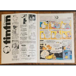 Tintin l'hebdoptimiste N°5 1973 Jeu moto circus + fiches