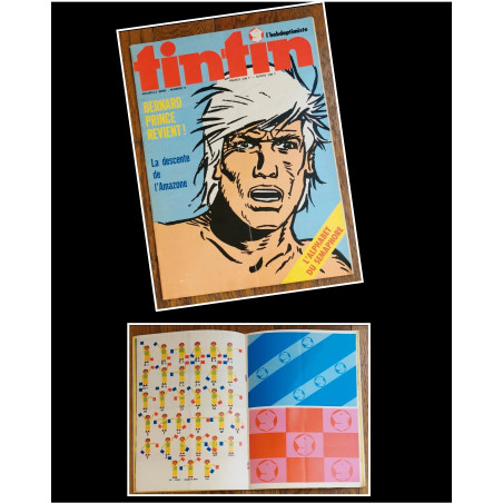 Tintin l'hebdoptimiste N°6 1973 Cadeau + fiches vintage