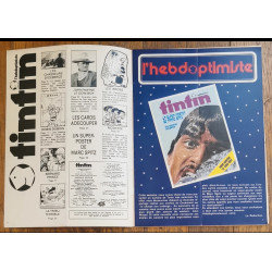 Tintin l'hebdoptimiste N°9 1973 avec Fiches John Wayne vintage