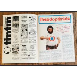 Tintin l'hebdoptimiste N°7 1973 avec fiches vintage