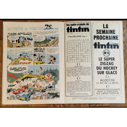 Tintin l'hebdoptimiste N°7 1973 avec fiches vintage
