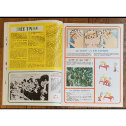 Tintin l'hebdoptimiste N°10 1973 avec fiches vintage