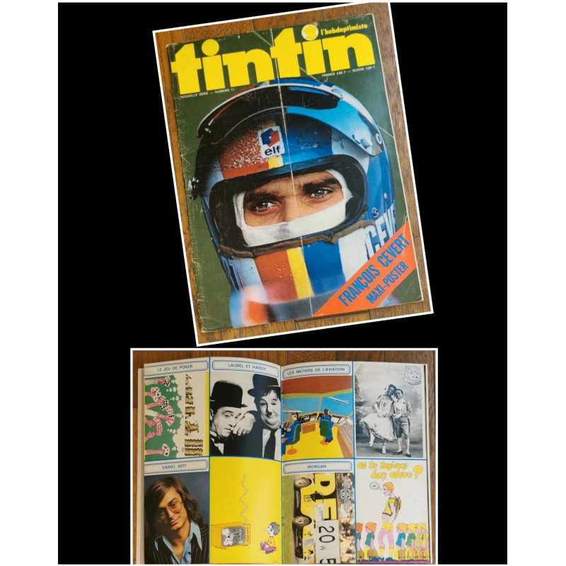 Tintin l'hebdoptimiste N°11 1973 avec fiches vintage