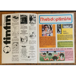 Tintin l'hebdoptimiste N°11 1973 avec fiches vintage