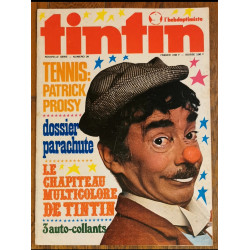 Tintin l'hebdoptimiste N°26 1973 Poster géant le chapiteau vintage