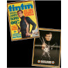 Tintin l'hebdoptimiste N°49 Poster Roger Moore 1973 vintage