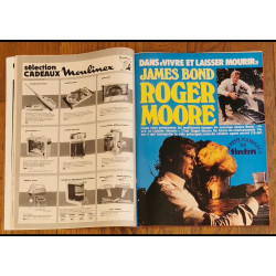 Tintin l'hebdoptimiste N°49 Poster Roger Moore 1973 vintage