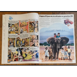 Tintin l'hebdoptimiste N°63 poster Charlots mousquetaires 1974 vintage