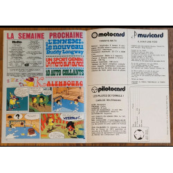 Tintin l'hebdoptimiste N°63 poster Charlots mousquetaires 1974 vintage