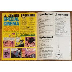 Tintin l'hebdoptimiste N°67 1974 Poster géant Olivier Rameau vintage
