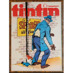 Tintin l'hebdoptimiste N°68 1974 Poster géant Clint Eastwood vintage