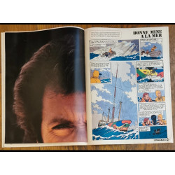 Tintin l'hebdoptimiste N°68 1974 Poster géant Clint Eastwood vintage