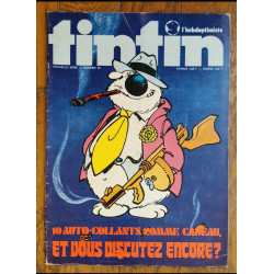 Tintin l'hebdoptimiste N°70 1974 avec autocollants vintage