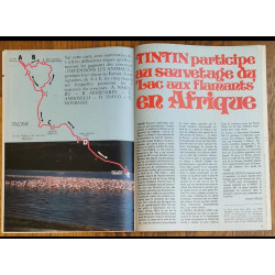 Tintin l'hebdoptimiste N°70 1974 avec autocollants vintage