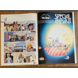 Tintin l'hebdoptimiste N°70 1974 avec autocollants vintage