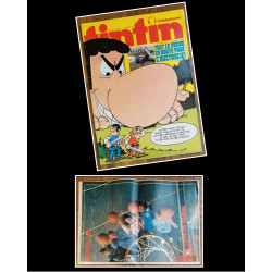 Tintin l'hebdoptimiste N°72 1974 Poster géant Basket Clermont Féminines vintage 🏀