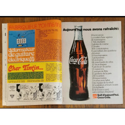 Tintin l'hebdoptimiste N°72 1974 Poster géant Basket Clermont Féminines vintage 🏀