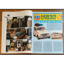 Tintin l'hebdoptimiste N°76 1974 Poster géant Buddy long way vintage