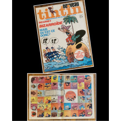 Nouveau Tintin N°34 1976 Poster jeu antigag vintage