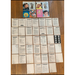 Lot 2 anciens magazines Tintin + 39 fiches années 70 vintage