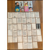 Lot 2 anciens magazines Tintin + 39 fiches années 70 vintage
