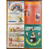 Lot 2 anciens magazines Tintin + 39 fiches années 70 vintage