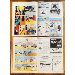 Lot 2 anciens magazines Tintin + 39 fiches années 70 vintage