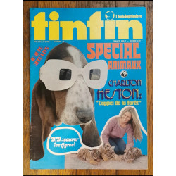Tintin l'hebdoptimiste N°37 1973 Poster Brigitte Bardot vintage