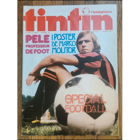 Tintin l'hebdoptimiste N°59 football Pelé 1974 vintage