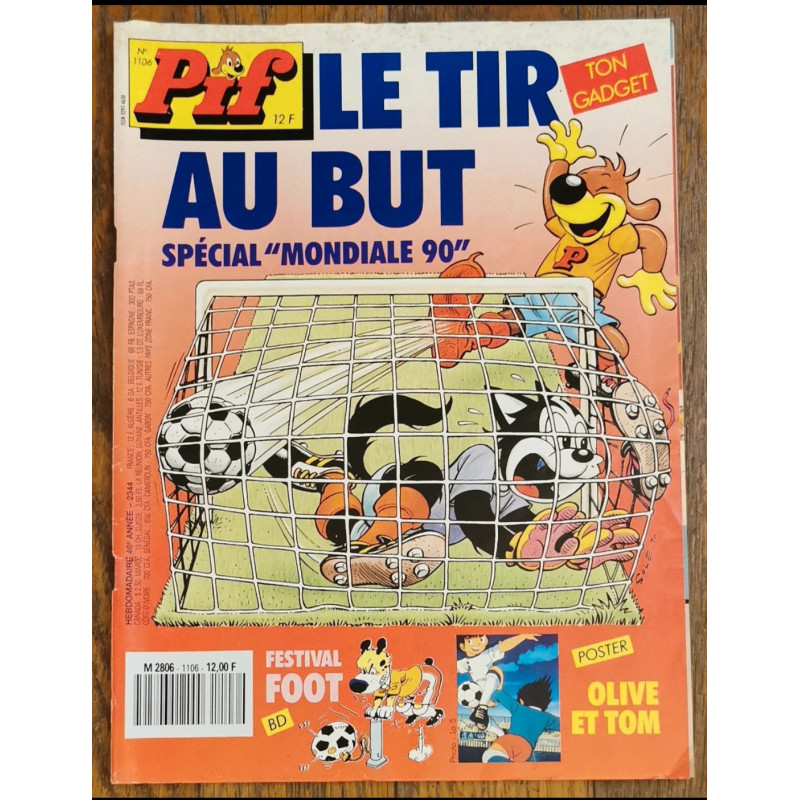 Pif gadget N°1106 1990 spécial Football Mondial 90 ⚽ vintage