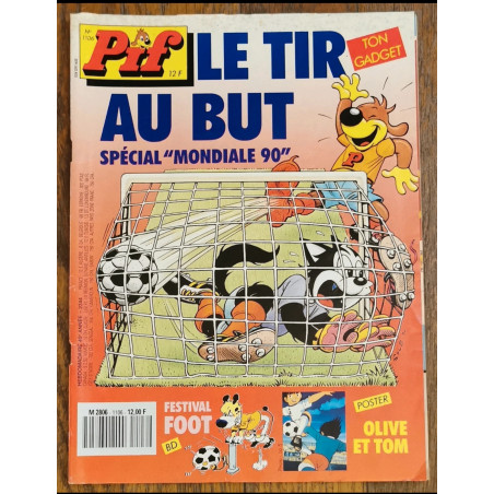 Pif gadget N°1106 1990 spécial Football Mondial 90 ⚽ vintage