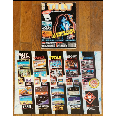 Tilt magazine N°101 1992 + Poster jeux vidéo vintage
